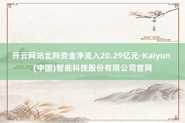 开云网站北向资金净流入20.29亿元-Kaiyun (中国)智能科技股份有限公司官网