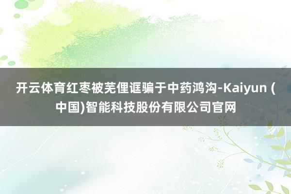 开云体育红枣被芜俚诓骗于中药鸿沟-Kaiyun (中国)智能科技股份有限公司官网